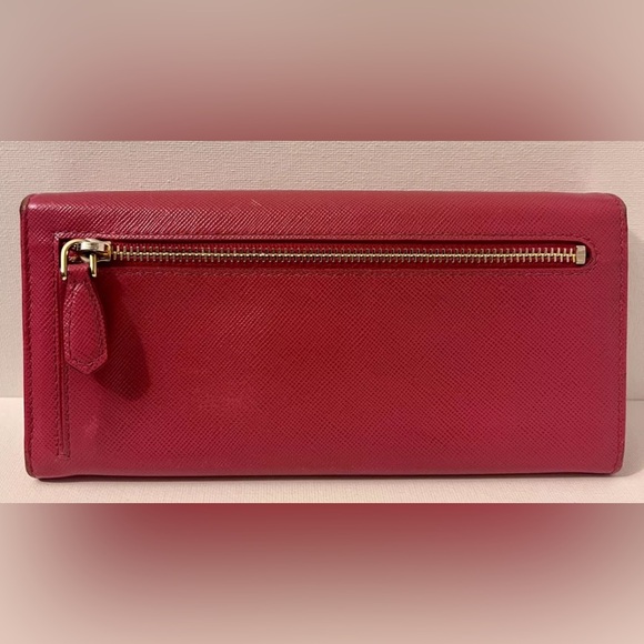 Prada Saffiano Fiocco Peonia Long Wallet, Authentic - Picture 10 of 16
